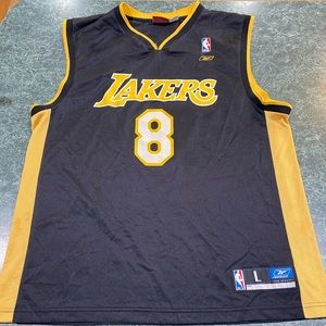 Vintage Reebok KOBE BRYANT Black Jersey Size Large